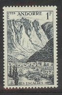 Andorra Fran. 1955 Paisajes 1 F Ed:142 (*) - Ongebruikt