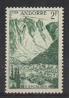 Andorra Fran. 1955 Paisajes 2 F Ed:143 (*) - Neufs