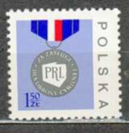 POLAND MNH ** 2325 MEDAILLE POUR LE MERITE DANS LA DEFENSE CIVILE - Ungebraucht