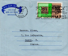 TANZANIE LETTRE AVION POUR LA FRANCE 1966 - Tanzania (1964-...)