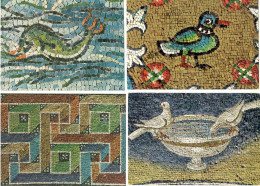 MOSAICI - 4 Cartoline Di RAVENNA - Soggetti Particolari - Kunstgegenstände