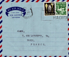 NIGERIA LETTRE AVION POUR LA FRANCE 1967 - Nigeria (1961-...)