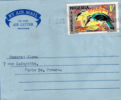 NIGERIA LETTRE AVION POUR LA FRANCE 1972 - Nigeria (1961-...)