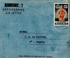 NIGERIA LETTRE AVION POUR LA FRANCE 1959 - Nigeria (1961-...)