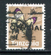 TANZANIE- Service Y&T N°18- Oblitéré (papillon) - Tanzania (1964-...)