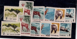 BULGARIA  1958 FAUNA MI No 1058-63A+B MNH VF!! - Unused Stamps