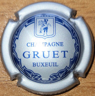 Capsule Champagne GRUET Série Nom Horizontal, Petit Liseret, Argent & Bleu Nr 06 - Gruet