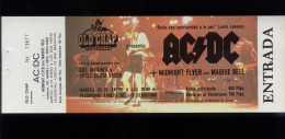AC DC + Midnight Flyer Con Maggie Bell San Sebastián 1981 Concert Ticket New - Biglietti D'ingresso