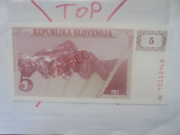 +++VZOREC+++ECHANTILLON+++SLOVENIE 5 TOLARJEV 1990 Neuf (B.33) - Eslovenia