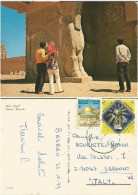 Iraq Irak Ancient Ninevah - Nemrud Pcard Used Basrah 22oct1979 To Italy With UNESCO Education Board F.50 + Charity - Monuments