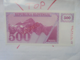 +++VZOREC+++ECHANTILLON+++SLOVENIE 500 TOLARJEV 1990 Neuf (B.33) - Eslovenia