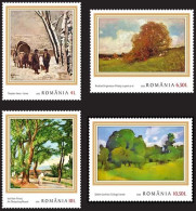 2022, Romania, Seasons In Romanian Painting, Art, Landscapes, Paintings, Trees, 4 Stamps, MNH(**), LPMP 2398 - Unused Stamps