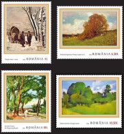 2022, Romania, Seasons In Romanian Painting, Art, Landscapes, Paintings, Trees, 4 Stamps, MNH(**), LPMP 2398 - Ongebruikt