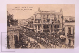 Early 1900's North Africa Melilla Army Parade Alfonso XIII Street - Boix - Uncirculated - 13,6 X 8,9 Cm - Melilla