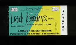 Bad Brains San Sebastián 1993  Concert Ticket New - Biglietti D'ingresso