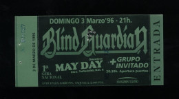 Blind Guardian 1996 May Day Burgos  Concert Ticket New - Biglietti D'ingresso