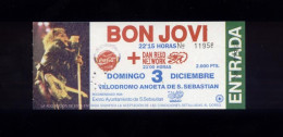 Bon Jovi San Sebastián 1989   Concert Ticket New - Biglietti D'ingresso
