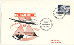 Norway SAS First Flight Scandinavia - West Indies Port Of Spain 1-11-1969 - Cartas & Documentos