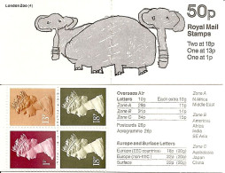 GREAT BRITAIN, FOLDED BOOKLET, 1988, FB 49, London ZOO: Elephant - Booklets