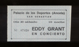 Eddy Grant San Sebastián 1980   Concert Ticket New - Biglietti D'ingresso