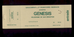 Genesis 1975 San Sebastián Basque Country   Concert Ticket New - Biglietti D'ingresso