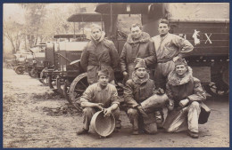 CPA La Semeuse De Roty Sur Camion Militaire Militaria Carte Photo - Monnaies (représentations)