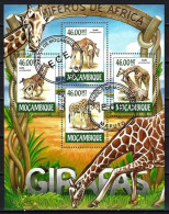 Mozambique 2015 Animaux Girafes (235) Yvert N° 6546 à 6549 Oblitérés Used - Mozambique