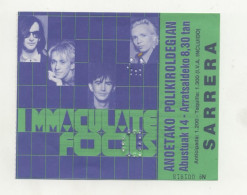 Immaculate Fools San Sebastián 1985inm   Concert Ticket New - Biglietti D'ingresso