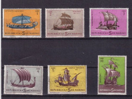 ER01 San Marino 1963 Old Sailing Ships - Unused Stamps