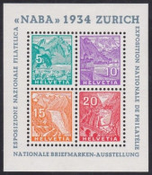 Suisse   .  Yvert  .     Bloc  1  (2 Scans)   .        *   ( Timbres: ** )      .   Neuf Avec Gomme - Blocs & Feuillets