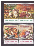 San Marino, 1992, Mi 1516-19, Mushrooms - MNH - Nuevos
