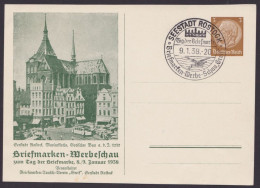 PP122 C73/02, O, "Seestadt Rostock", Tag Der Briefmarke 1938, Pass. SSt. - Private Postwaardestukken