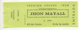 John Mayall Irun 1974 (error  Jhon, John) Concert Ticket New - Biglietti D'ingresso