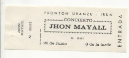 John Mayall Irun 1974 (error  Jhon, John) Concert Ticket New - Biglietti D'ingresso