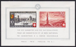 Suisse   .  Yvert  .     Bloc  7  (2 Scans)   .        *   ( Timbres: ** )      .   Neuf Avec Gomme - Bloques & Hojas