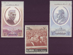 Afrique - Ajman - Chefs D'état - 3 Timbres Différents - 6711 - Ajman