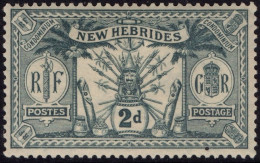 NEW HEBRIDES 1911 2d Grey SG20 MH - Oblitérés