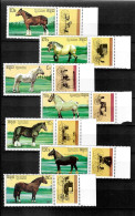 Kampuchea 1989 MNH Horses Sg 1008/14 - Kampuchea