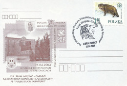 Poland Postmark DA04.04.03 GIERALTOWICE.01kop: Sport Competition - Polish Olympic Movement (analogous) - Stamped Stationery