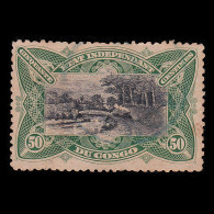 BELGIAN CONGO.1894-01.Railroad M’pozo River.50.SCOTT 22.USED. - Oblitérés