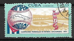 C U B A     -   1971   .        BASE - BALL    -     Oblitéré - Base-Ball