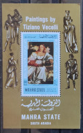 ADEN-MAHRA STATE-SOUTHA ARABIA CUADROS DE TIZIANO VICELLIO- H0JA DENTADA MNH++ - Autres & Non Classés