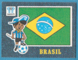 K-1190 * Panini, 1978 - "Jean's Fussball / Football Stickers" WC Argentina '78 & Europa Cup - 4/48 - Brazil Flag - Other & Unclassified