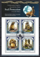 Maldives 2015 Animaux Otaries (250) Yvert N° 4889 à 4892 Oblitérés Used - Malediven (1965-...)