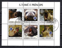 Saint Thomas Et Prince 2003 Animaux Phoques (253) Yvert N° 1512 à 1517 Oblitérés Used - São Tomé Und Príncipe