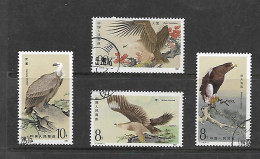 CHINE 1987 OISEAUX DE PROIES YVERT  N°2824/2817  OBLITERES - Águilas & Aves De Presa