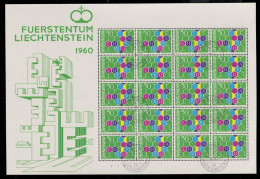 Le Très Recherché Bloc Europa Du Liechstenstein 1960 Oblitéré Vaduz 1er Jour 19-9-1960 TB état - 1960