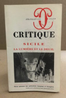 Critique 553-554 Sicile (Revue Critiq) - Ohne Zuordnung