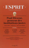 Revue Esprit N 439 Paul Ricoeur Penseur Des Institutions Justes - Non Classés