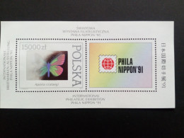 POLEN BLOCK 115 POSTFRISCH(MINT) PHILANIPPON`91 TOKIO HOLOGRAMM SCHMETTERLING - Blokken & Velletjes